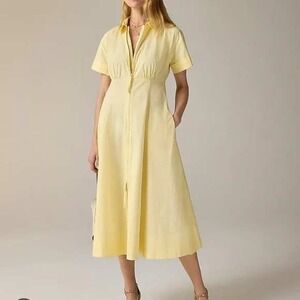 J. Crew Yellow Midi Dress